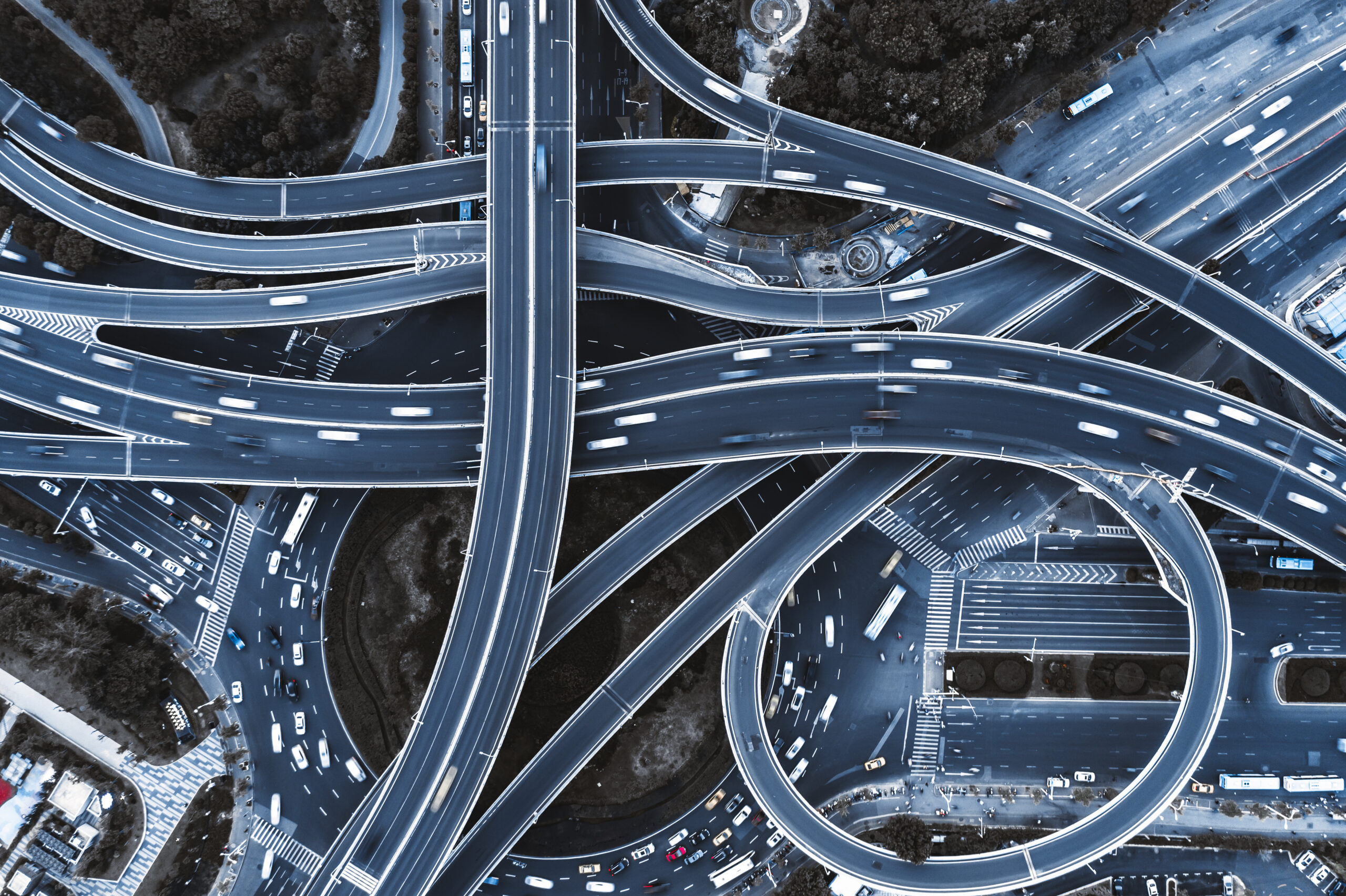 Birdeye picture of highway interchange